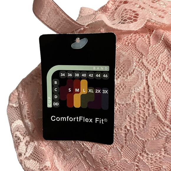 Bali Bra Size Small Lace Desire Wirefree Lace Converatble Comfort Flex DFW591 - Picture 7 of 9